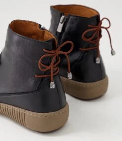 Rohni Black Leather Ankle Boots -Lynx Shoes Shop CF11831BLALE 6