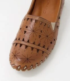 Nancing Tan Leather Flat Shoes -Lynx Shoes Shop CF11863TANLE 5