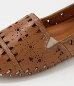 Nancing Tan Leather Flat Shoes -Lynx Shoes Shop CF11863TANLE 6