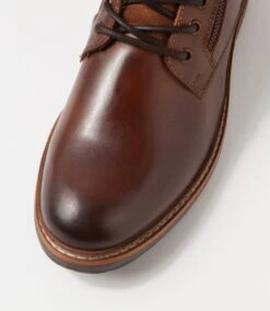 Danny Brown Waxy Leather Lace Up Boots -Lynx Shoes Shop CF11880BROQ3 5