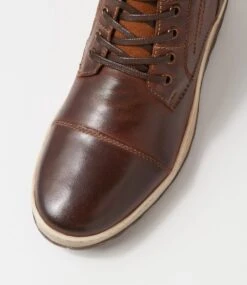 Prestige Cognac Pull Up Leather Lace Up Boots -Lynx Shoes Shop CF11882T075Y 5