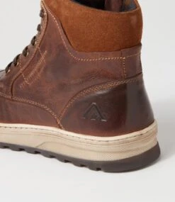 Prestige Cognac Pull Up Leather Lace Up Boots -Lynx Shoes Shop CF11882T075Y 6