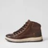 Preston Brown Pull Up Leather Hi Tops 2 Preston Brown Pull Up Leather Hi Tops -Lynx Shoes Shop CF11883BRO5Y 2