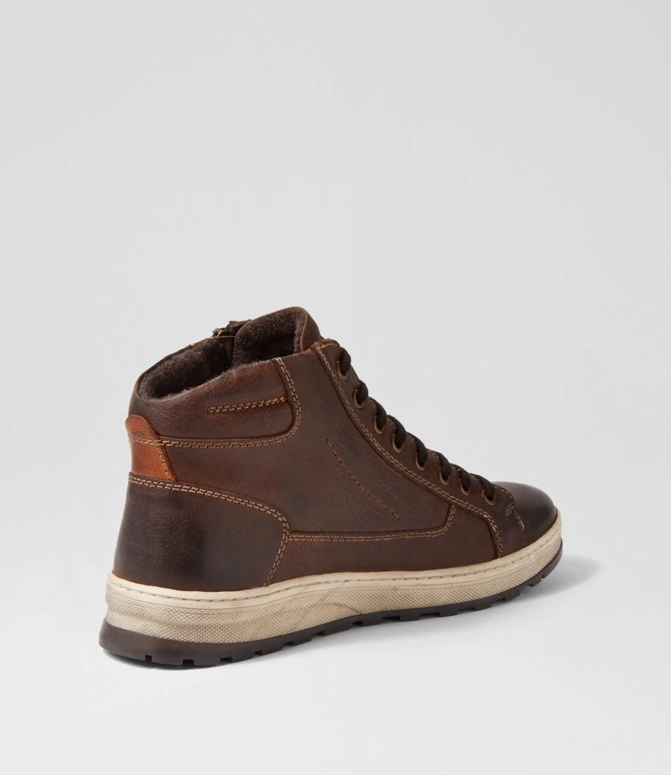 Preston Brown Pull Up Leather Hi Tops 5 Preston Brown Pull Up Leather Hi Tops - Image 3