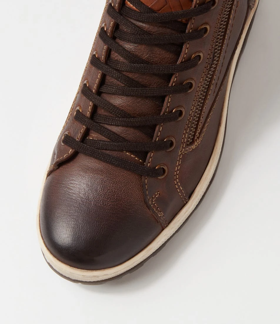 Preston Brown Pull Up Leather Hi Tops 6 Preston Brown Pull Up Leather Hi Tops - Image 4
