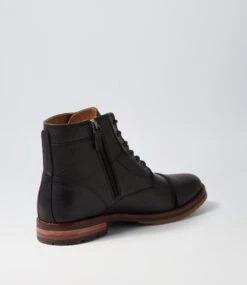 Brooklin 91 Preto Leather Lace Up Boots -Lynx Shoes Shop CF11888BYMLE 4