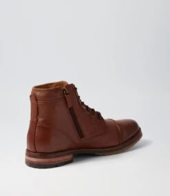 Brooklin 91 Brown Soft Leather Lace Up Boots -Lynx Shoes Shop CF11888EUQRB 4