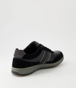 Celcius Black Leather Lace Up Flats -Lynx Shoes Shop CF11889BLALE 4