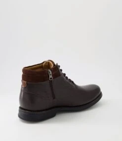 Cooper 56 Chocolate Leather Lace Up Boots -Lynx Shoes Shop CF11892E16LE 4