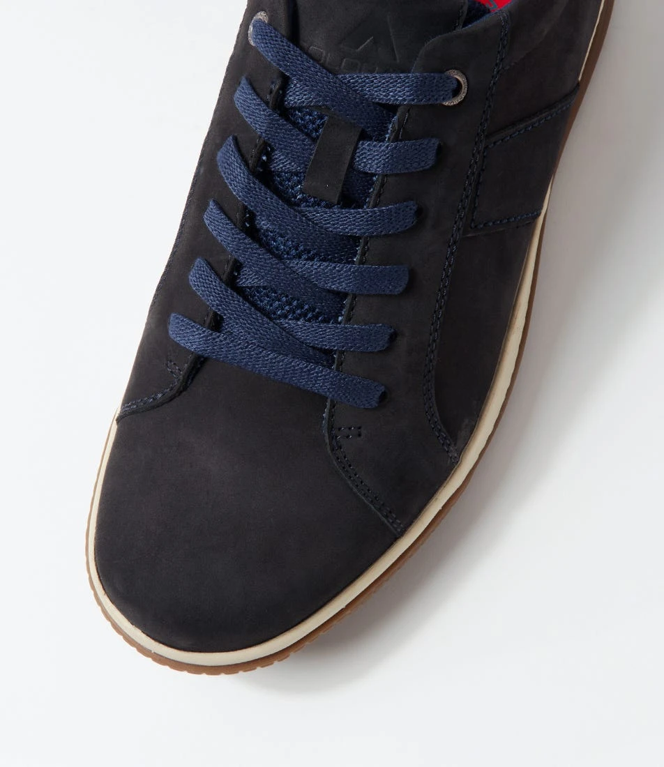 Edo Navy Tumble Nubuck Sneakers 6 Edo Navy Tumble Nubuck Sneakers - Image 4