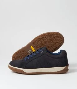 Edo Navy Tumble Nubuck Sneakers 11 Edo Navy Tumble Nubuck Sneakers -Lynx Shoes Shop CF11894DBYM2 6
