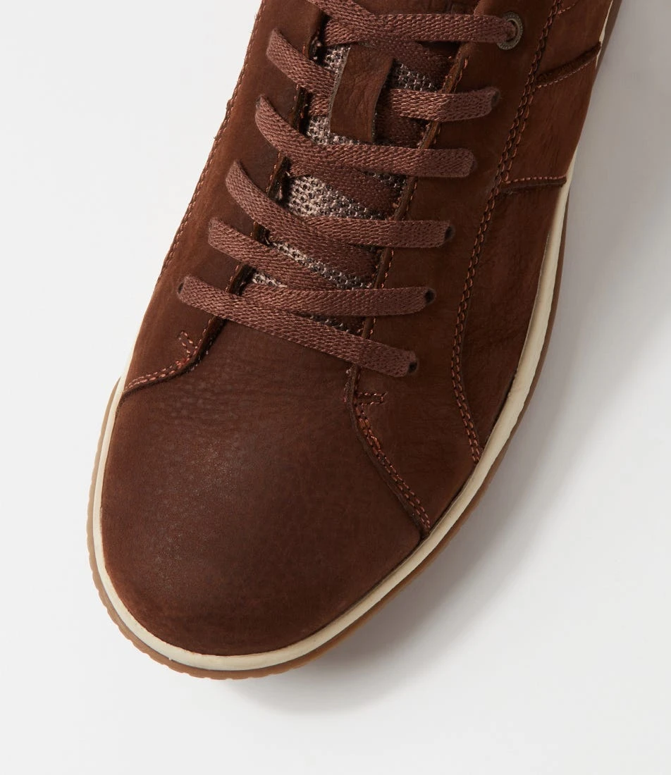 Edo Mid Brown Tumble Nubuck Sneakers 6 Edo Mid Brown Tumble Nubuck Sneakers - Image 4