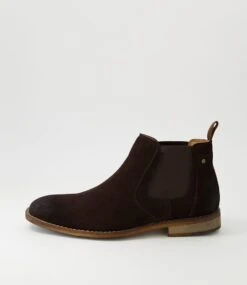 Ethol Dark Brown Suede Chelsea Boots