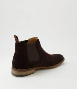 Ethol Dark Brown Suede Chelsea Boots 9 Ethol Dark Brown Suede Chelsea Boots -Lynx Shoes Shop CF11896E25SU 4