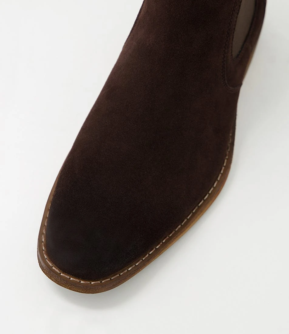 Ethol Dark Brown Suede Chelsea Boots 6 Ethol Dark Brown Suede Chelsea Boots - Image 4