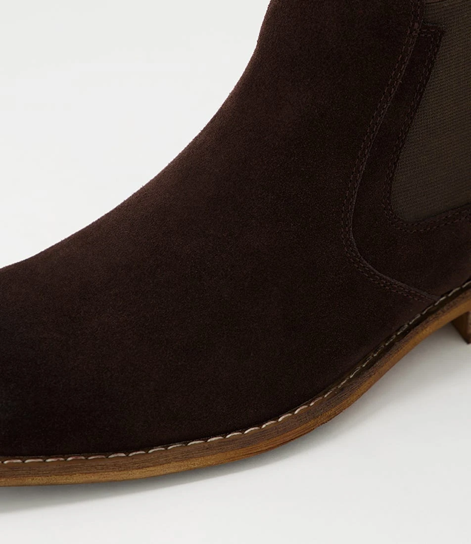 Ethol Dark Brown Suede Chelsea Boots 7 Ethol Dark Brown Suede Chelsea Boots - Image 5