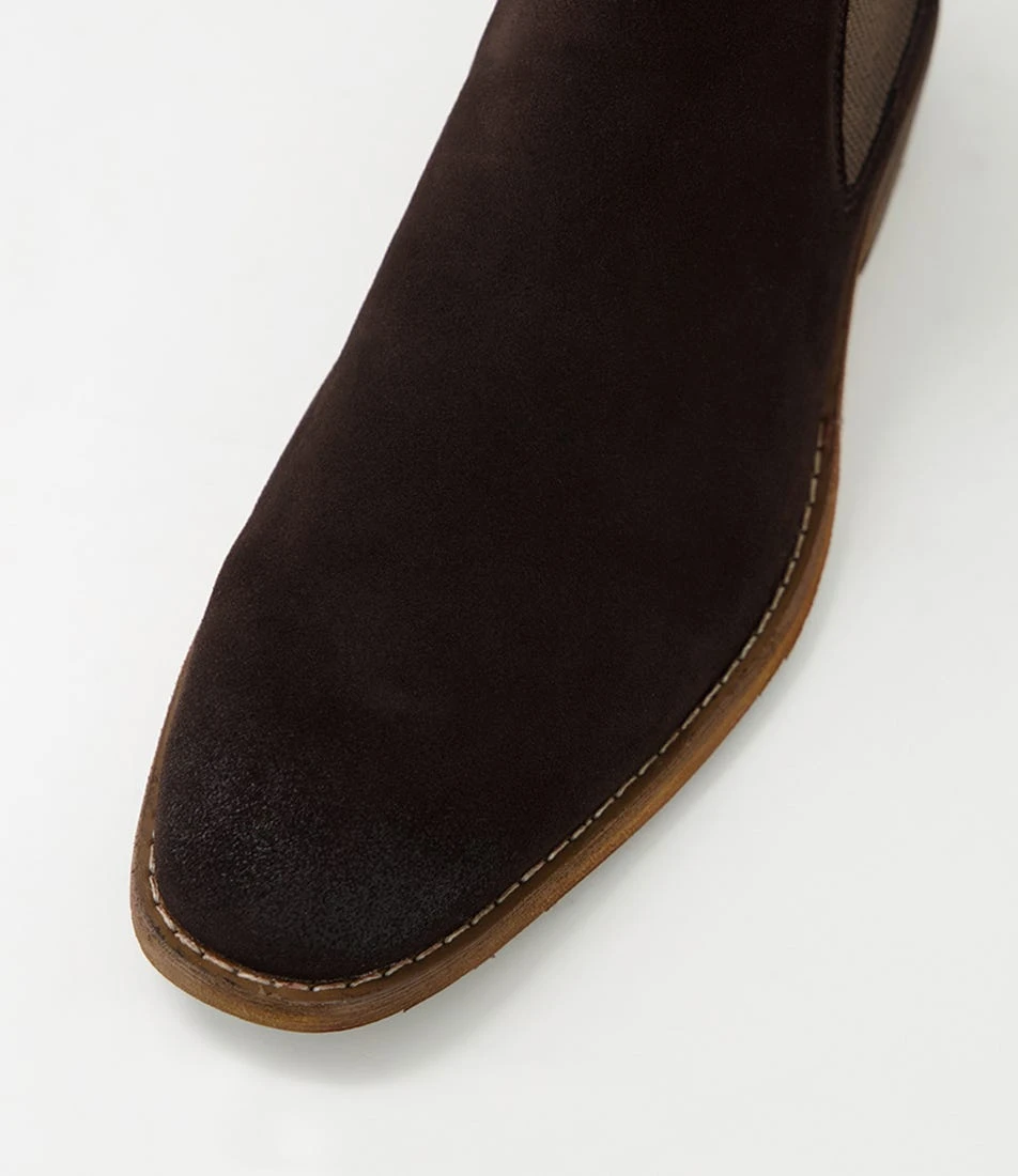 Eyre Chocolate Oil Suede Chelsea Boots 6 Eyre Chocolate Oil Suede Chelsea Boots - Image 4