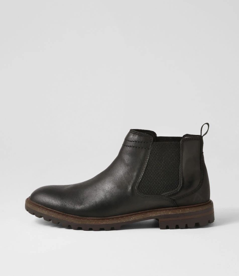 Galileo Black Waxy Nubuck Chelsea Boots 3 Galileo Black Waxy Nubuck Chelsea Boots