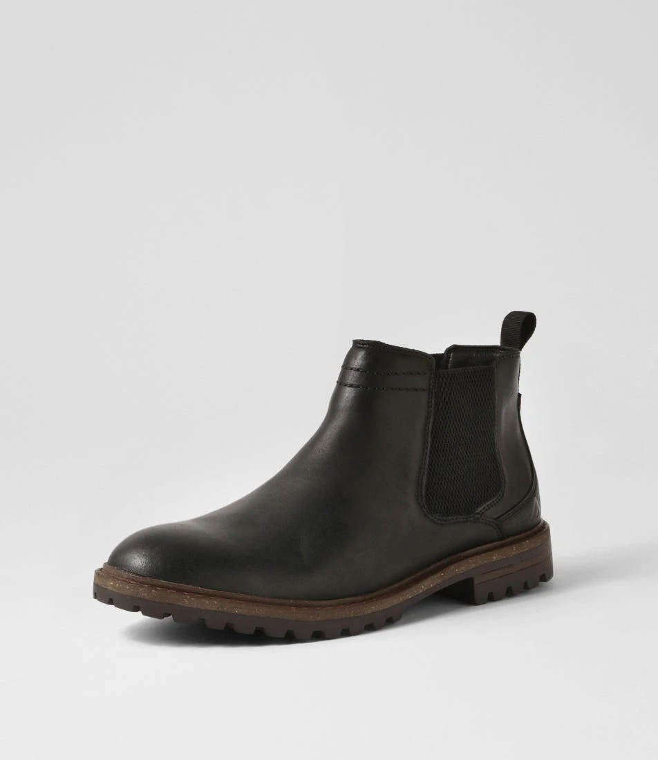 Galileo Black Waxy Nubuck Chelsea Boots 4 Galileo Black Waxy Nubuck Chelsea Boots - Image 2