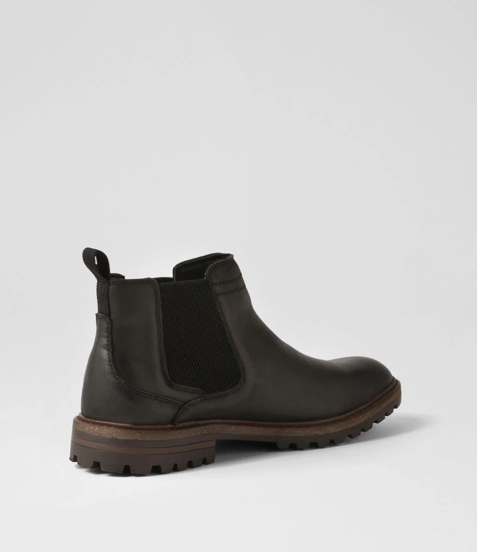 Galileo Black Waxy Nubuck Chelsea Boots 5 Galileo Black Waxy Nubuck Chelsea Boots - Image 3