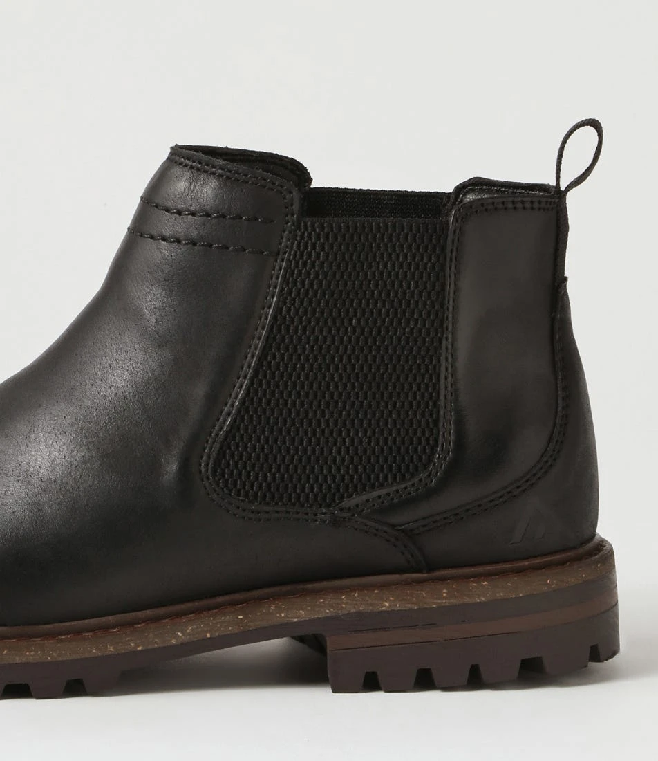 Galileo Black Waxy Nubuck Chelsea Boots 7 Galileo Black Waxy Nubuck Chelsea Boots - Image 5