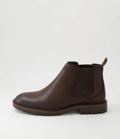 Galileo Brown Crazyhorse Leather Chelsea Boots