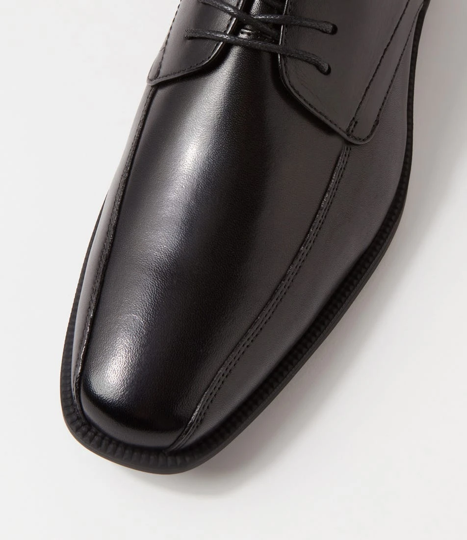 Tony Black Leather Lace Up Flats 6 Tony Black Leather Lace Up Flats - Image 4