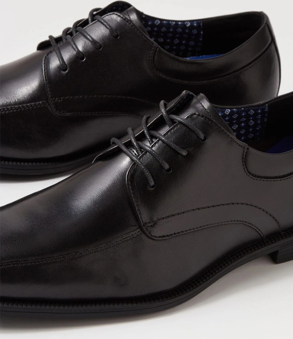 Tony Black Leather Lace Up Flats 7 Tony Black Leather Lace Up Flats - Image 5