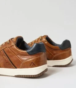 Volt Cognac Pull Up Leather Sneakers -Lynx Shoes Shop CF11909T075Y 6