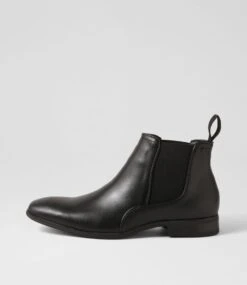 Torrent Black Leather Chelsea Boots