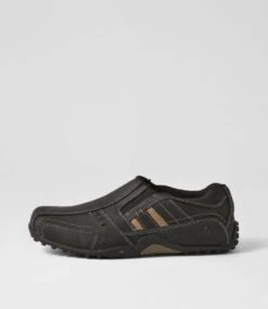 Atai Black Crazyhorse Leather Flat Shoes