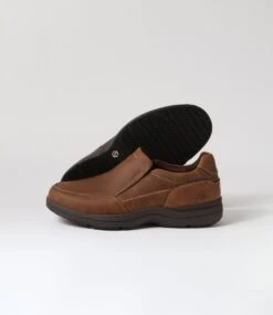 Reel Dark Brown Crazyhorse Leather Flat Shoes -Lynx Shoes Shop CF11919E25QB 6