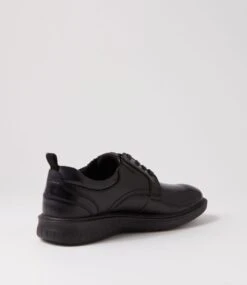 Regan Black Leather Lace Up Flats 9 Regan Black Leather Lace Up Flats -Lynx Shoes Shop CF11920BLALE 4