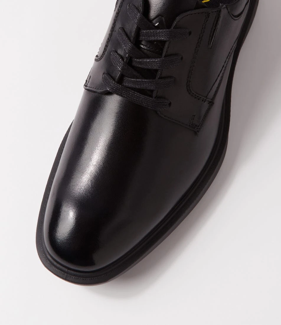 Regan Black Leather Lace Up Flats 6 Regan Black Leather Lace Up Flats - Image 4