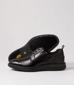 Regan Black Leather Lace Up Flats 11 Regan Black Leather Lace Up Flats -Lynx Shoes Shop CF11920BLALE 6