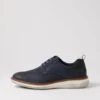 Regan Navy Distressed Sole Nubuck Lace Up Flats 2 Regan Navy Distressed Sole Nubuck Lace Up Flats -Lynx Shoes Shop CF11920DBYAG 2