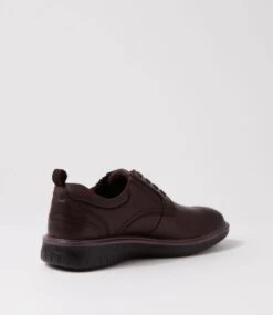 Regan Chocolate Leather Lace Up Flats -Lynx Shoes Shop CF11920E16LE 4