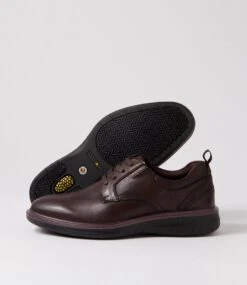 Regan Chocolate Leather Lace Up Flats -Lynx Shoes Shop CF11920E16LE 6