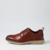 Regan Cognac Leather Lace Up Flats -Lynx Shoes Shop CF11920T07LE 2