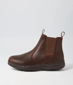 Roller Brown Crazyhorse Leather Chelsea Boots