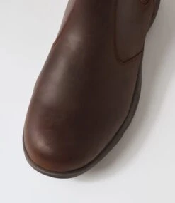 Roller Brown Crazyhorse Leather Chelsea Boots -Lynx Shoes Shop CF11923BROQB 5