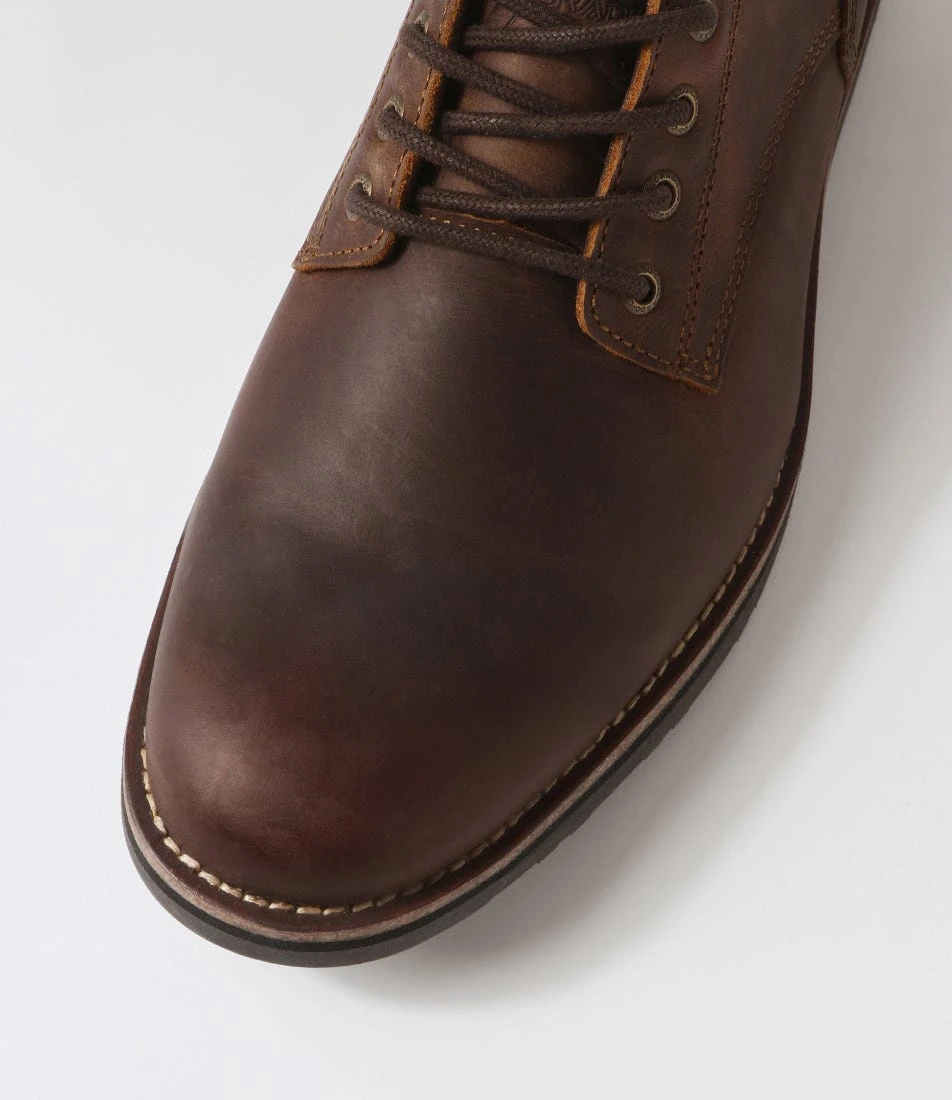 Vale Brown Crazyhorse Leather Lace Up Flats 6 Vale Brown Crazyhorse Leather Lace Up Flats - Image 4