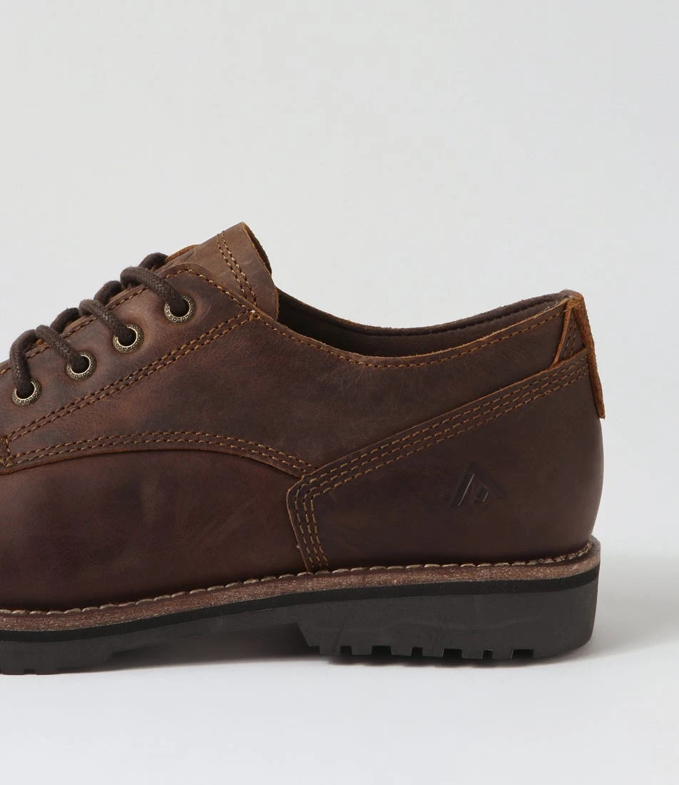 Vale Brown Crazyhorse Leather Lace Up Flats 7 Vale Brown Crazyhorse Leather Lace Up Flats - Image 5