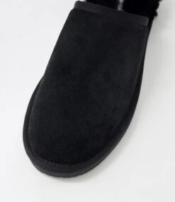 Oscar Black Suede Slippers -Lynx Shoes Shop CF11929BLASU 5