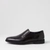 Theo Black Leather Flat Shoes -Lynx Shoes Shop CF11932BLALE 2