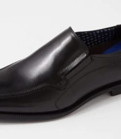 Theo Black Leather Flat Shoes 11 Theo Black Leather Flat Shoes -Lynx Shoes Shop CF11932BLALE 6