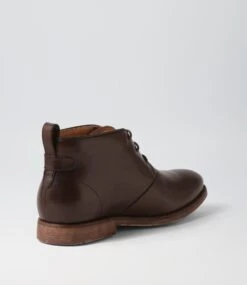 Seal Dark Brown Pull Up Leather Lace Up Boots -Lynx Shoes Shop CF11933E255Y 4