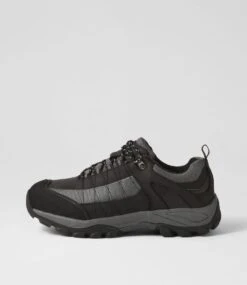 Diran Black Crazyhorse Leather Lace Up Flats