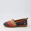Lazilli Navy Red Tan Leather Flat Shoes -Lynx Shoes Shop CF11942JRYLE 2