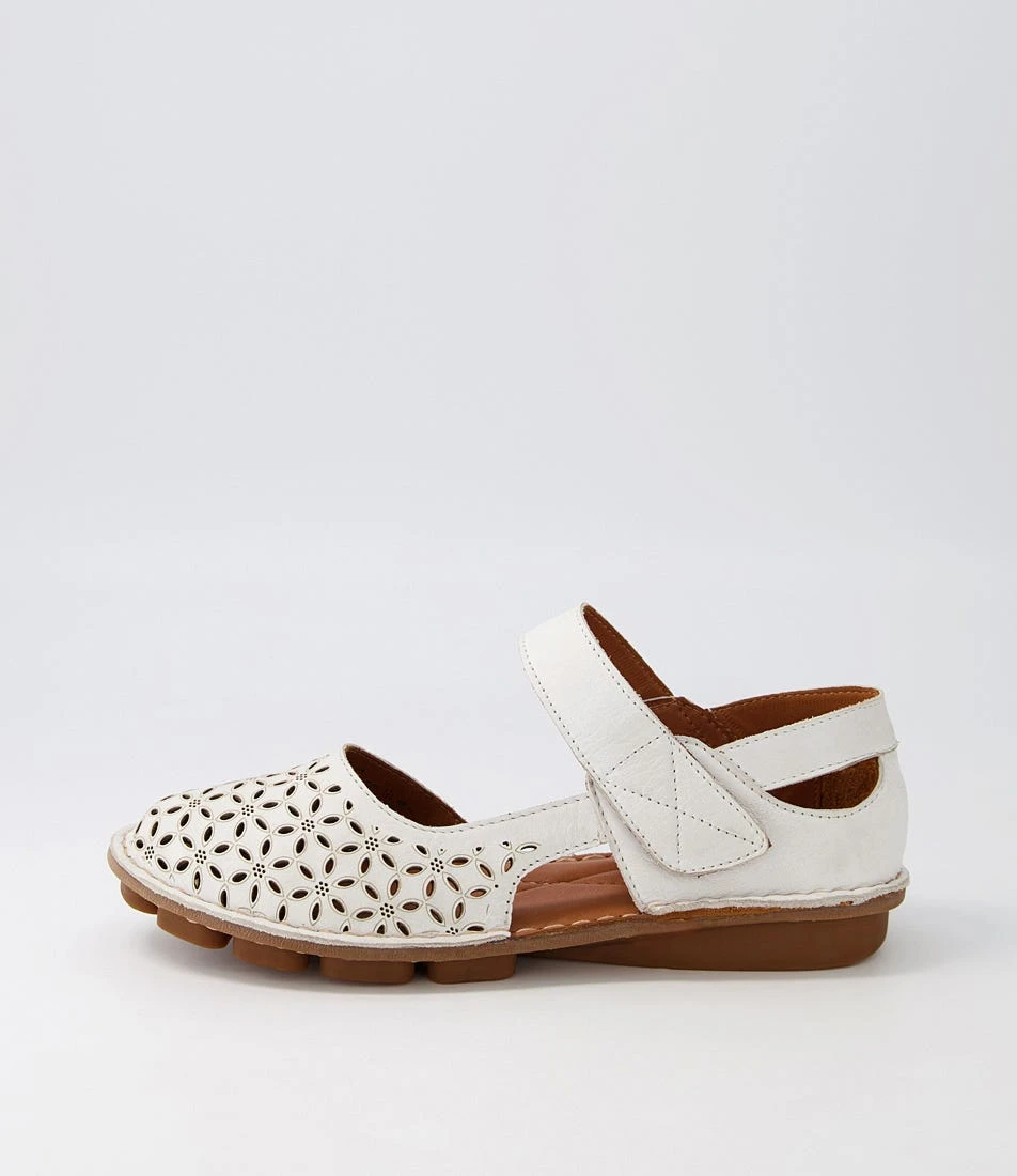 Lahilan White Leather Flat Shoes 3 Lahilan White Leather Flat Shoes
